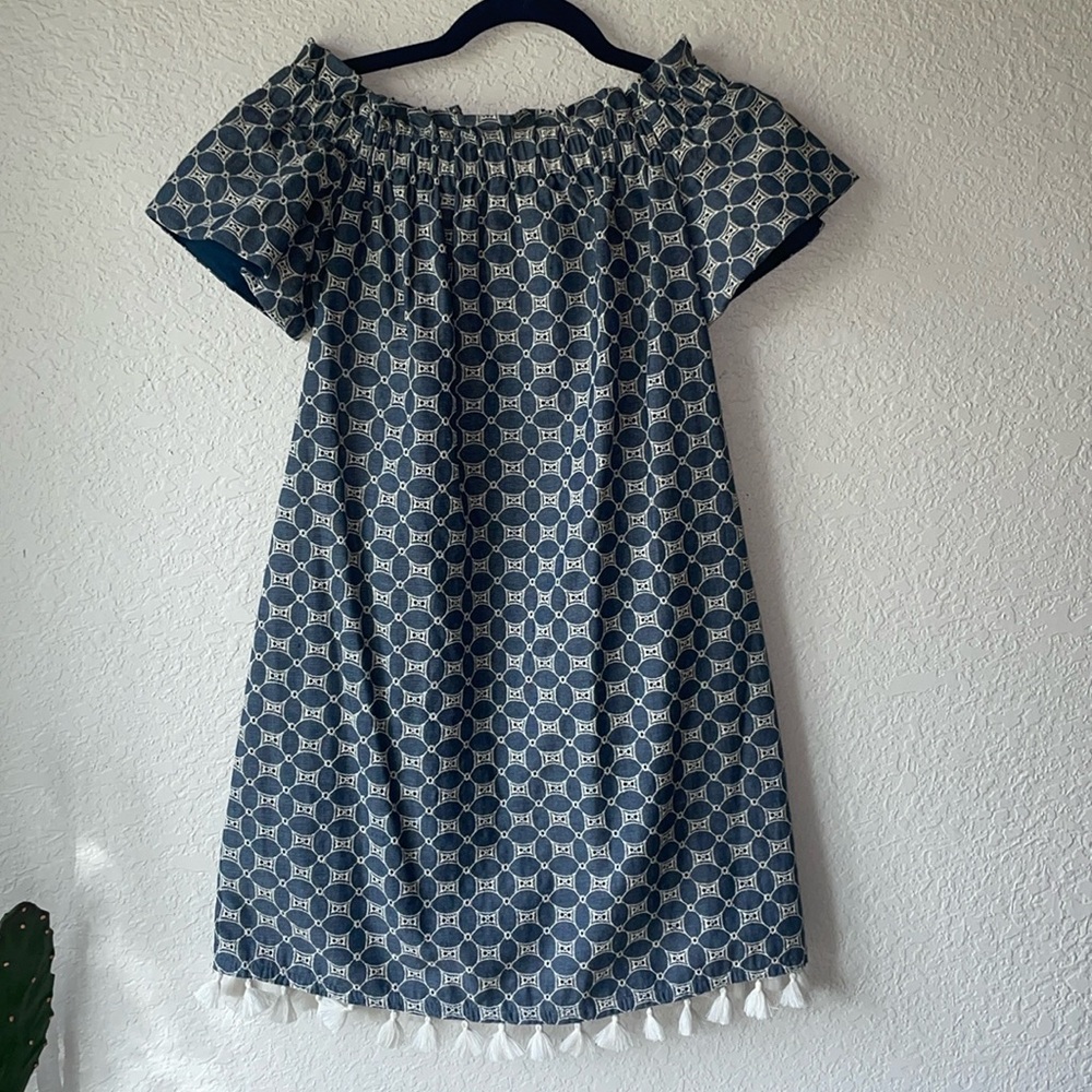Chelsea 28 detailed embroidered fringe dress. Size 4